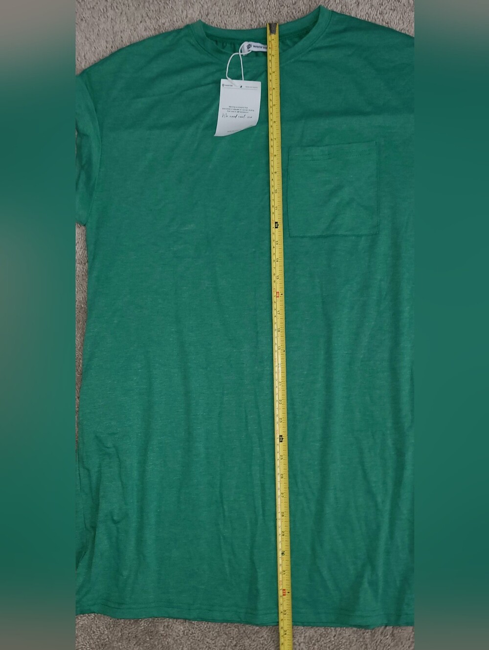 NWT Wenrine T-shirt Dress With Pockets, Green, Size L WOMEN'S, polyester Blend - Picture 8 of 8
